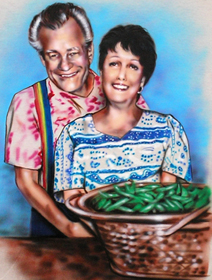 airbrush portrait by Diane Burrier