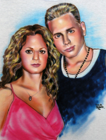 airbrush portrait by Diane Burrier