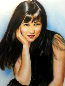 airbrush portrait by Diane Burrier