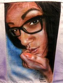 airbrush portrait by Diane Burrier