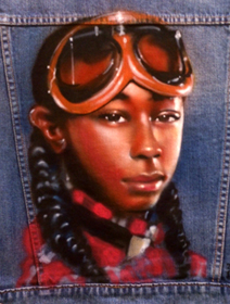 airbrush portrait by Diane Burrier