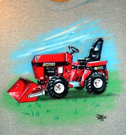airbrush tractor on t-shirt