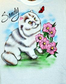 cat airbrush t-shirt