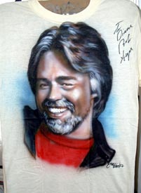 Bob Seger autographed  airbrush t-shirt