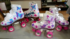 airbrush on roller skates