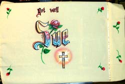 get well airbrush pillowcase