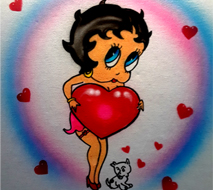 Valentine Boop airbrush shirt