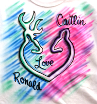 Browning hearts airbrush t-shirt