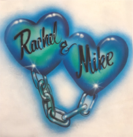 Chain hearts airbrush tshirt