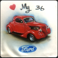 airbrush car t-shirt