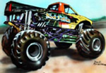 Airbrush truck on t-shirt