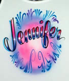 Airbrush name on t-shirt by BurrartDesign