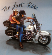 Airbrush motorcycle t-shirt The Last Ride