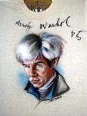 Andy Warhol signed airbrush t-shirt